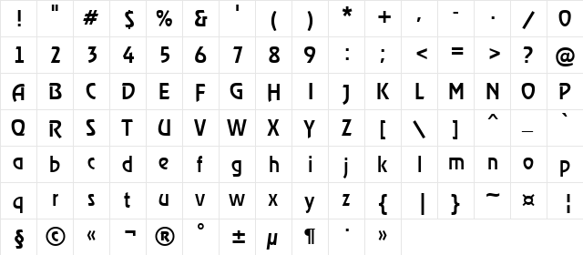 a_RewinderMedium Regular  glyph index