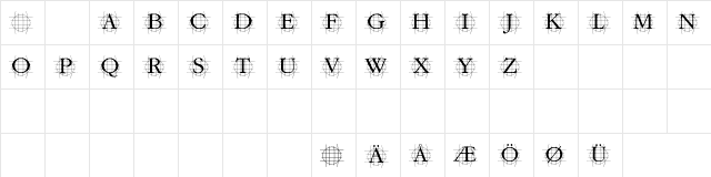 GrafRoundish Medium  glyph index