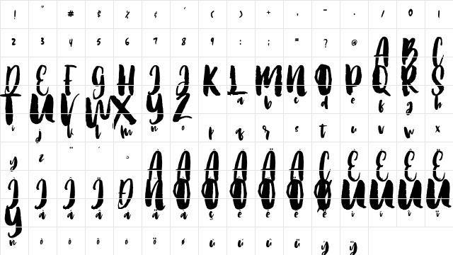 you are stranger Regular  glyph index