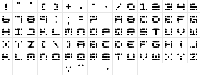 Lincoln Lode Regular  glyph index