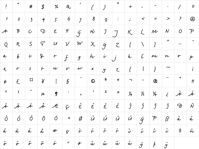 Amadeo Std Bold  glyph index