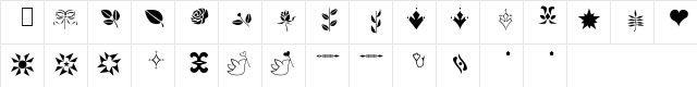 Fantas1.0 Regular  glyph index