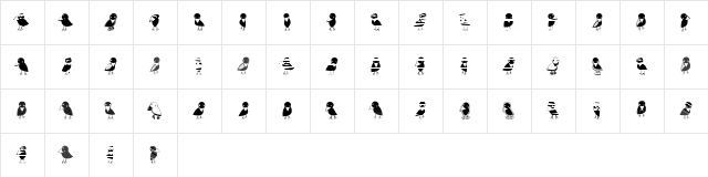 Crow Regular  glyph index