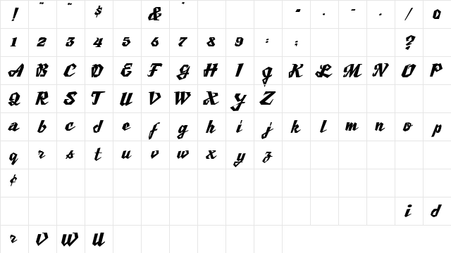 1 CutOut Script DNA Regular  glyph index