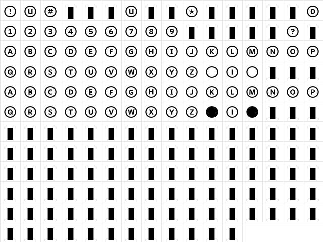 WhitneyIndexWhite Medium  glyph index