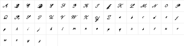 CarteBlanche Regular  glyph index