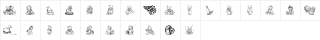 CherisedTeddiesTwo Regular  glyph index