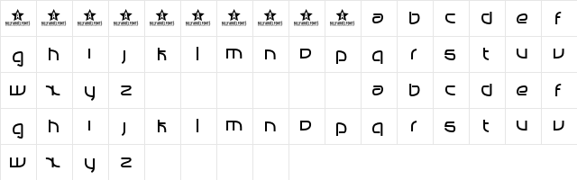 MANABU_ Regular  glyph index