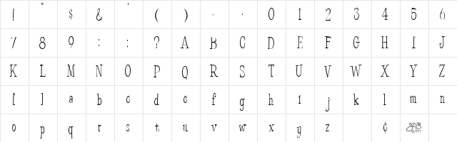 Bud Easy Normal  glyph index
