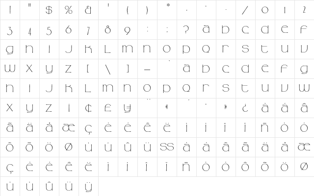 CamelliaEF Regular  glyph index