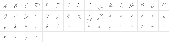 NEONCITY Script Regular  glyph index