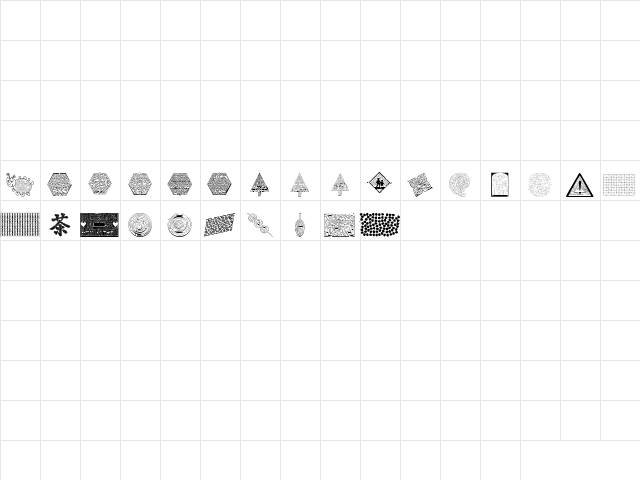 Mazes Regular  glyph index