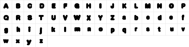 DeFonte Regular  glyph index