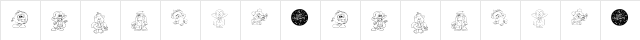 KR Lil Ween Dings Regular  glyph index