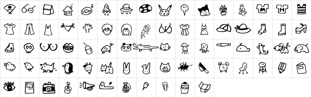 Holiday illustA  glyph index