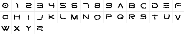 Gtek Broken Broken  glyph index