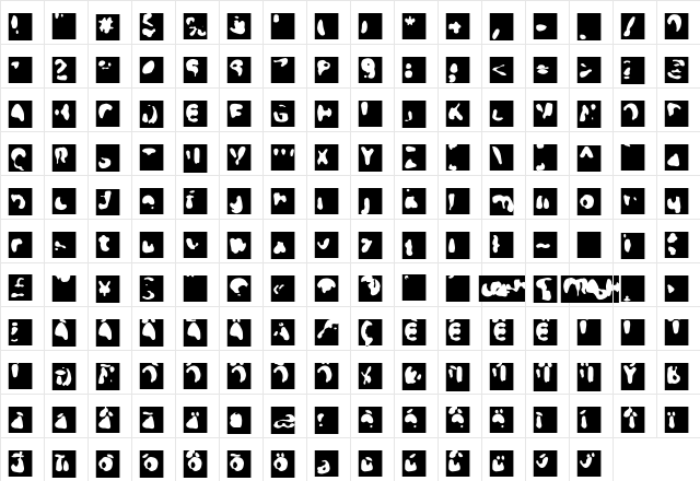 Crash Medium  glyph index