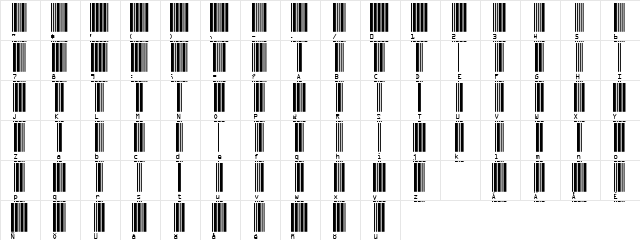 MC morse_International_1890 BC Regular  glyph index