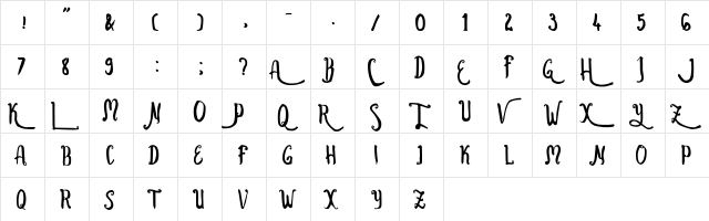 Ballistic Regular  glyph index