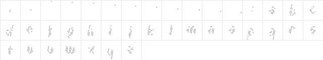 Chaos Light  glyph index