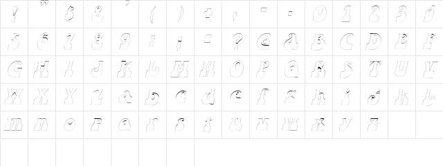 SandCastlesOutline Oblique  glyph index