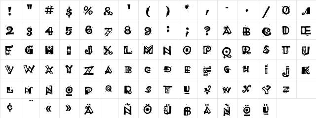 VTCojones Laredo  glyph index