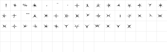 Spike Regular  glyph index