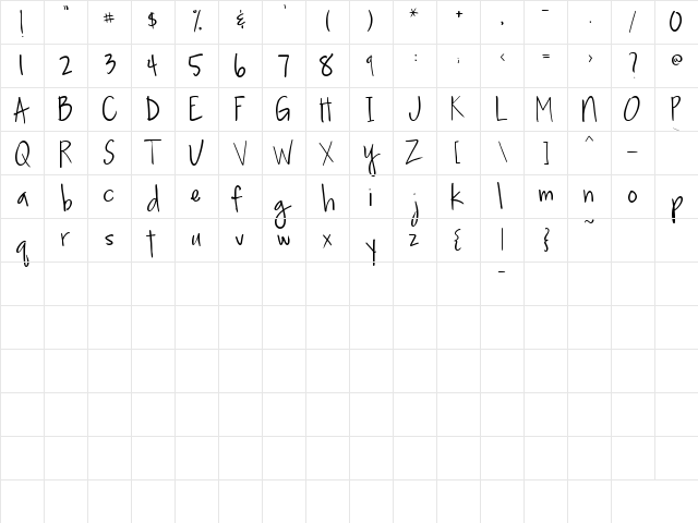 2Peas Notebook Regular  glyph index