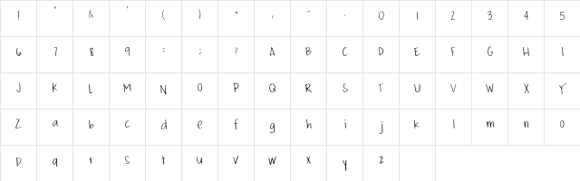 Everyday Apollo Regular  glyph index