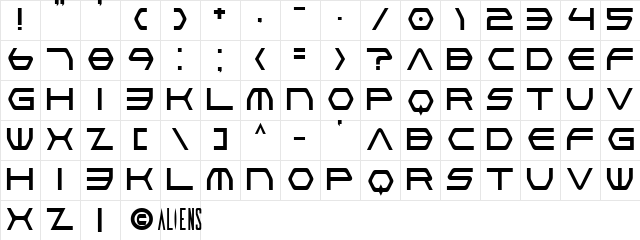 Vasquez Nominal  glyph index