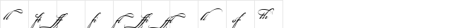 Bickham Script MM Regular  glyph index