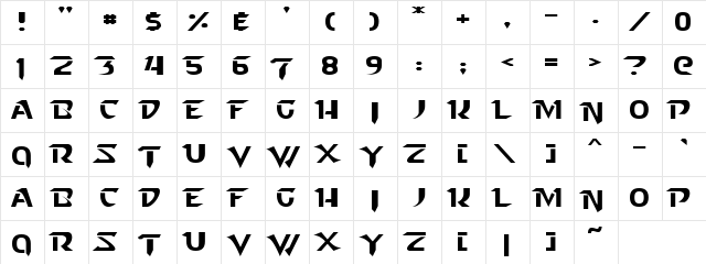 Starcraft Normal  glyph index