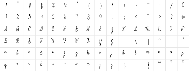 CryptScript Regular  glyph index