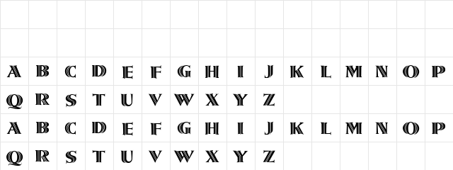 Metroliner Regular  glyph index