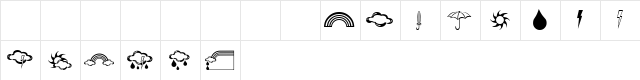 Bumbercutes Regular  glyph index