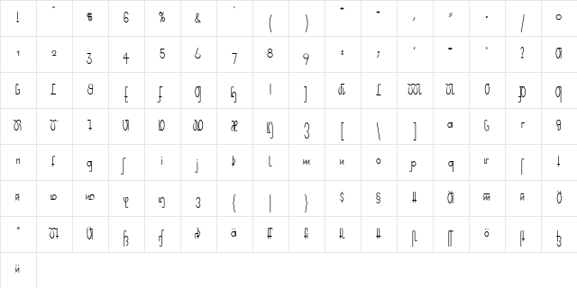 Rudelskopf deutsch Aufrecht  glyph index