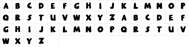 MELANKOLIA Regular  glyph index