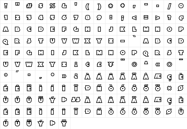 Xylitol Outline  glyph index