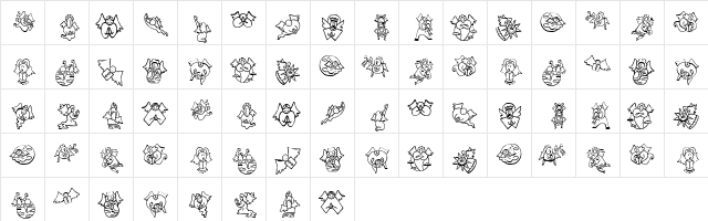 HallelujaLosAngeles Regular  glyph index