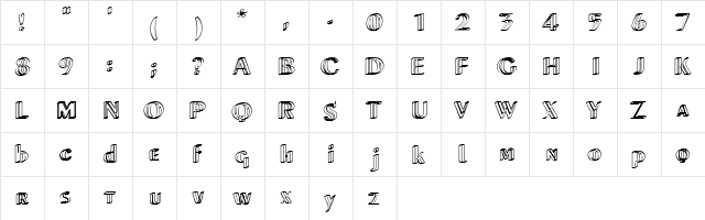 POSITION Regular  glyph index