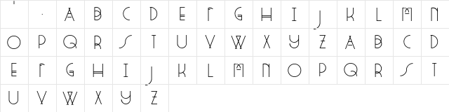 Strange Rituals Regular  glyph index