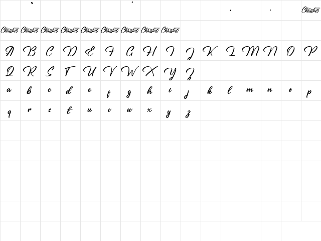 Chanki Personal Use Only Regular  glyph index