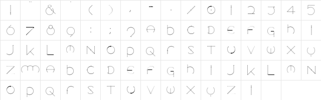 Locus Knots  glyph index