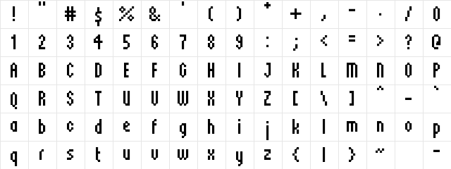 Silky Wonderland Regular  glyph index