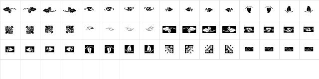 LudlowDingbats Regular  glyph index