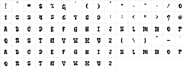 Mendes Regular  glyph index