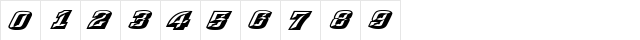 RaceCarChisDNA Regular  glyph index