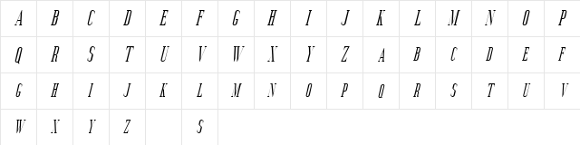 Aguero Serif Free Italic  glyph index
