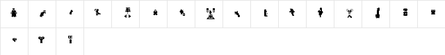 00ne Apolograms Regular  glyph index