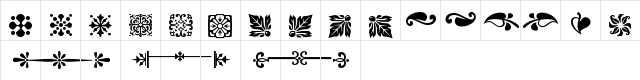 PBEtceteraTTP-Regular Regular  glyph index